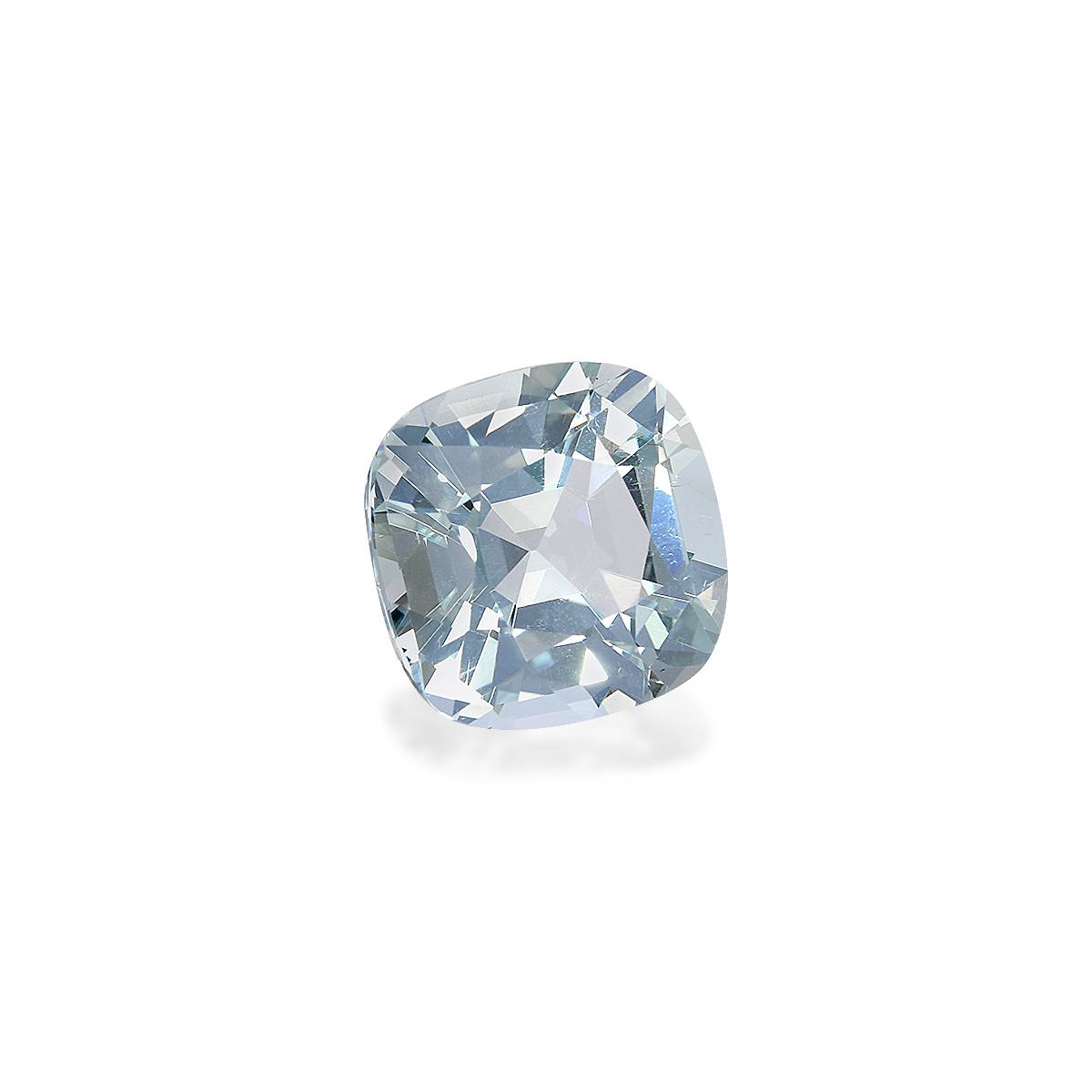 sky blue aquamarine, 6.66ct cushion cut — view 3