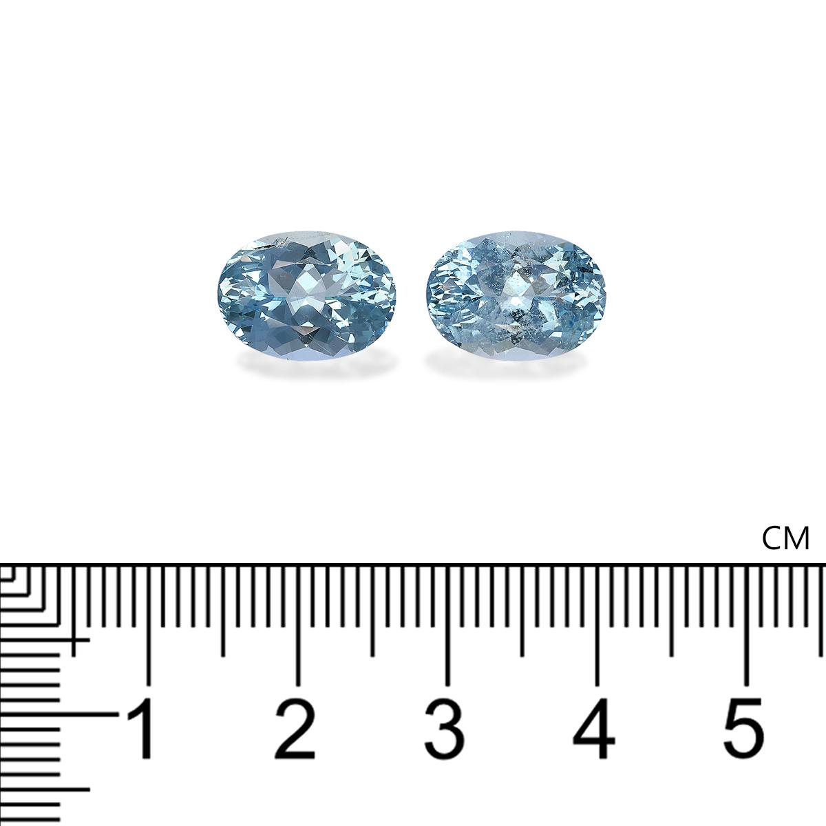 baby blue aquamarine, 7.43ct oval cut — view 4