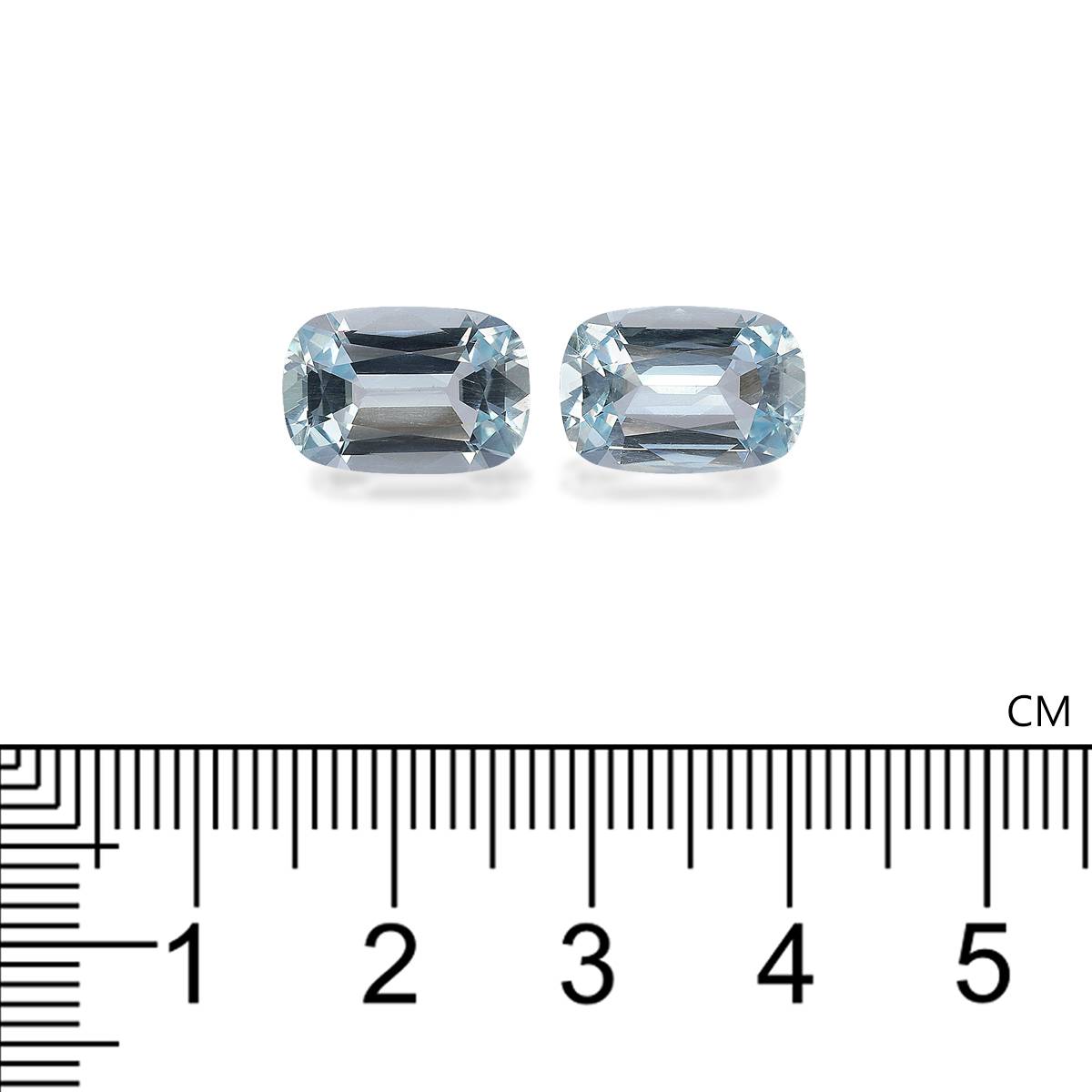sky blue aquamarine, 7.51ct cushion cut — view 4