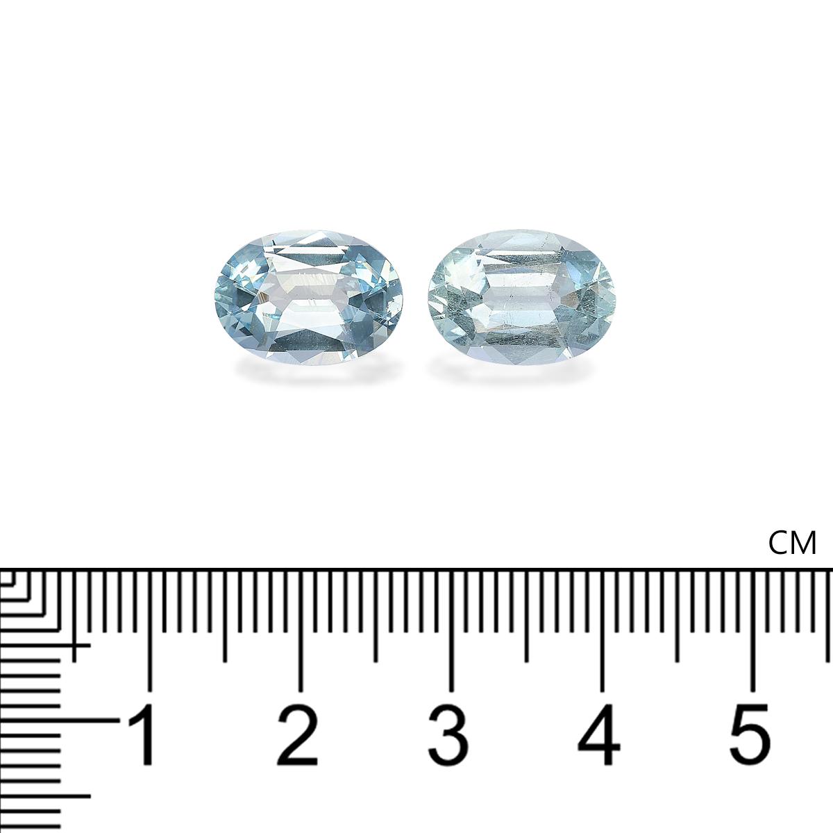 sky blue aquamarine, 7.49ct oval cut — view 4