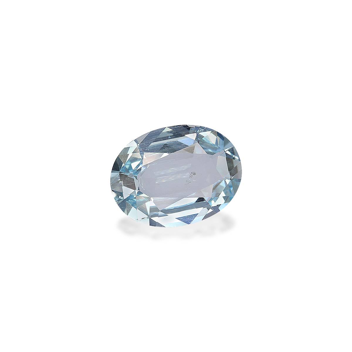 baby blue aquamarine, 7.72ct oval cut — view 3