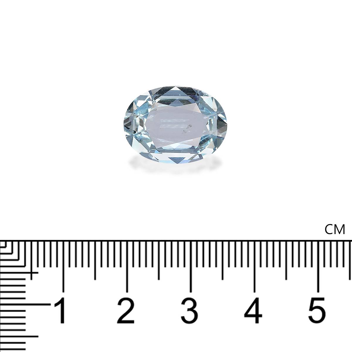 baby blue aquamarine, 7.72ct oval cut — view 4
