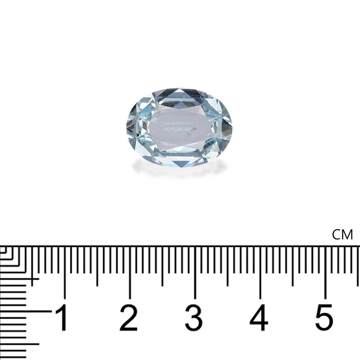 baby blue aquamarine, 7.72ct oval cut — view 4