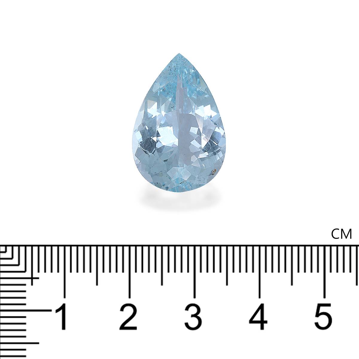 baby blue aquamarine, 14.89ct pear cut — view 4