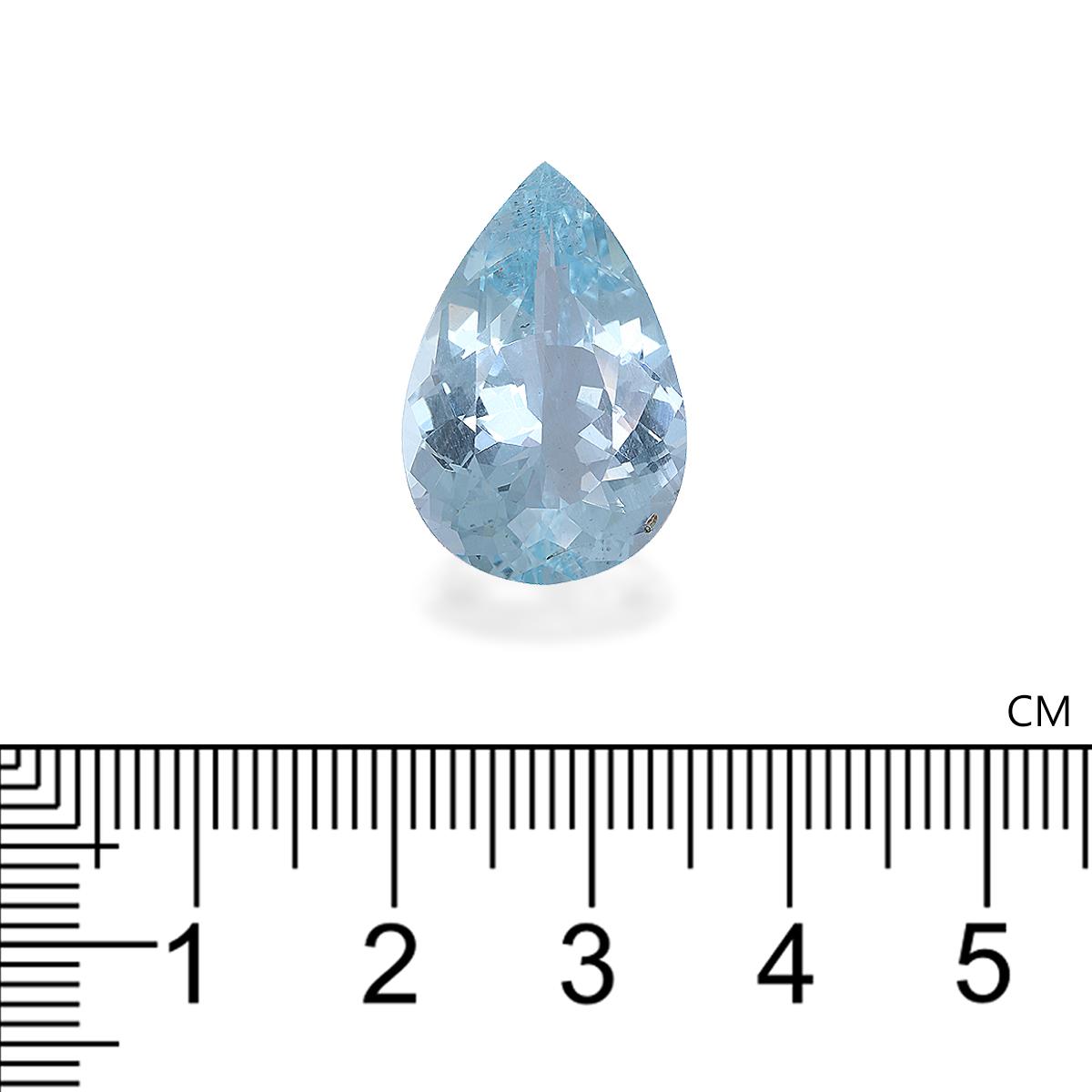 baby blue aquamarine, 14.89ct pear cut — view 4