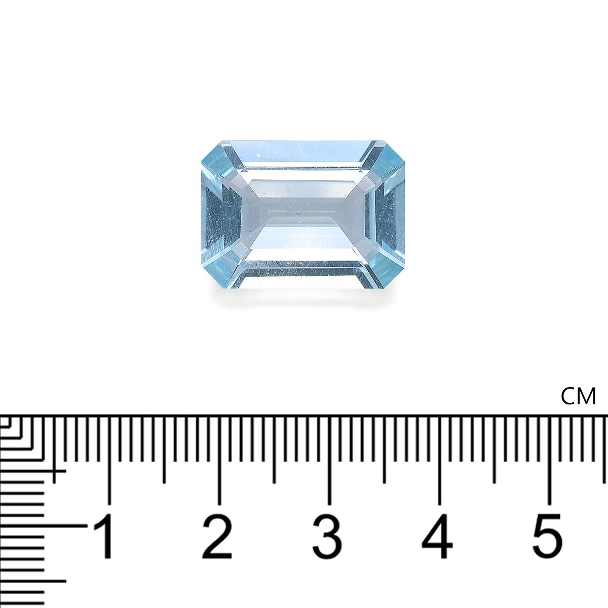 baby blue aquamarine, 13.24ct rectangular cut — view 4