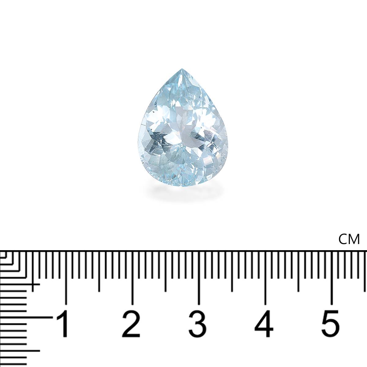 baby blue aquamarine, 11.2ct pear cut — view 4