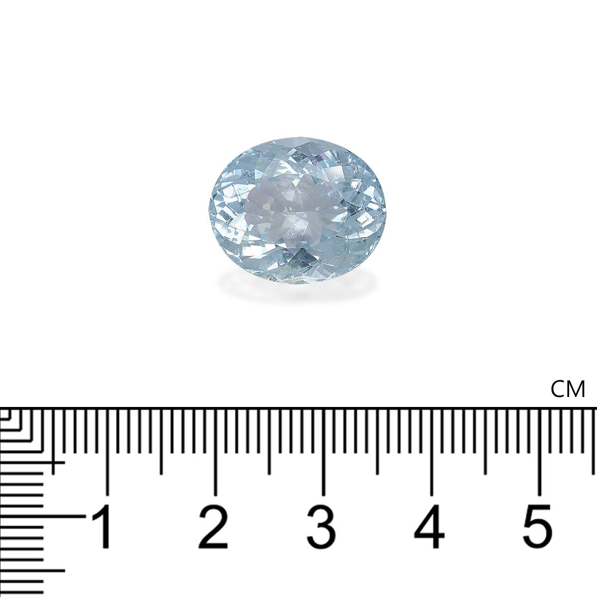 sky blue aquamarine, 11.18ct oval cut — view 4