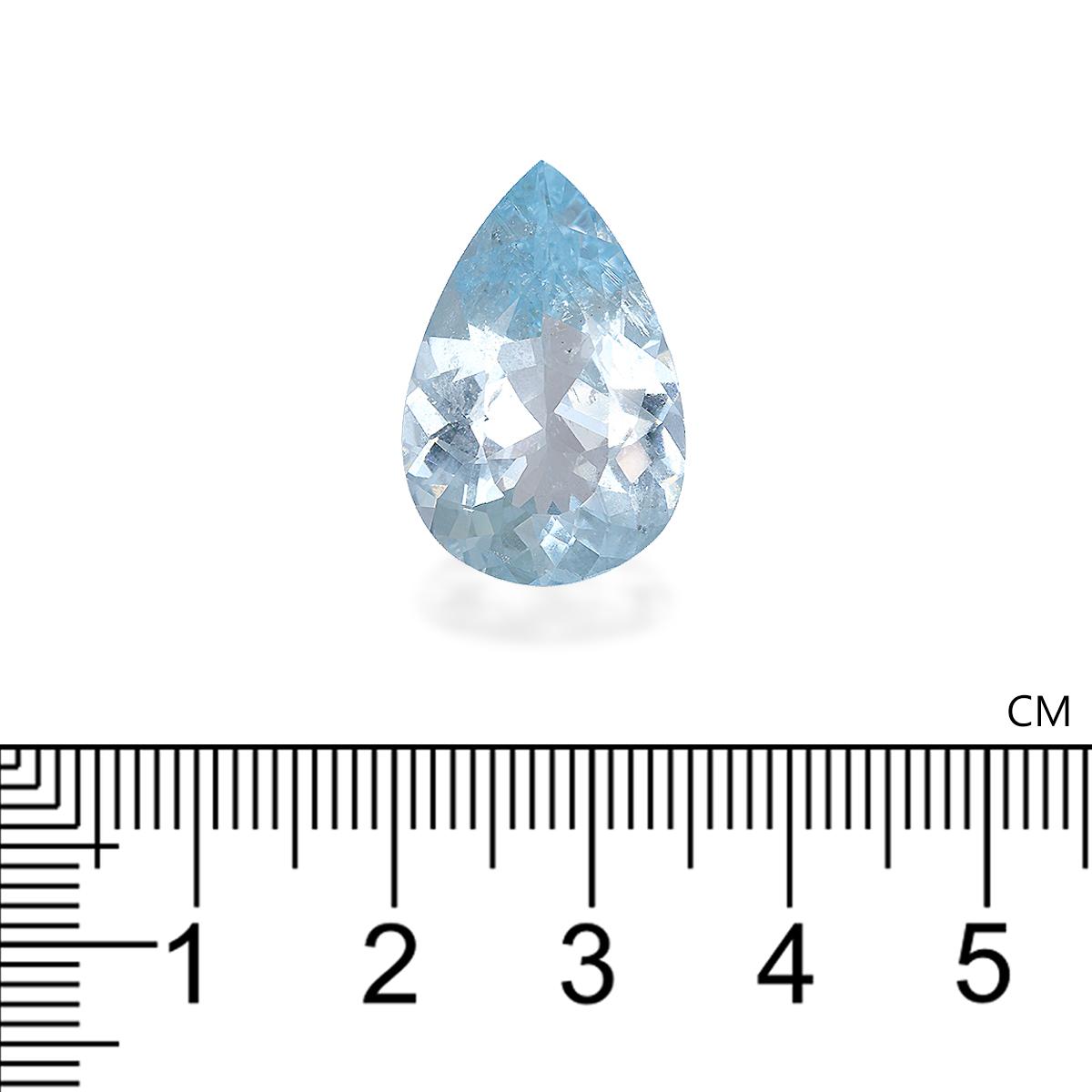baby blue aquamarine, 13.05ct pear cut — view 4