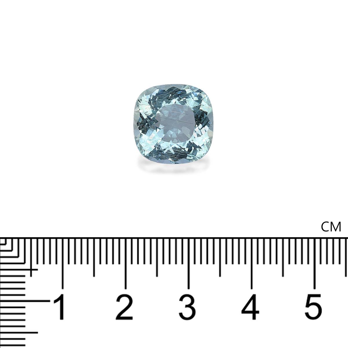 baby blue aquamarine, 8.01ct cushion cut — view 4