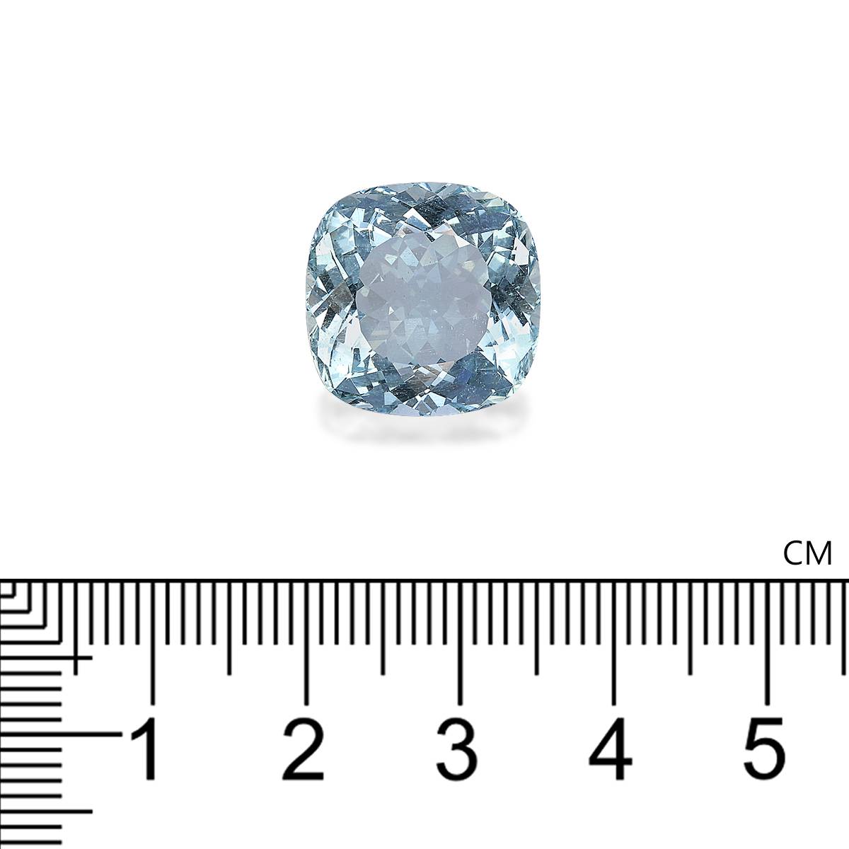 baby blue aquamarine, 13.3ct cushion cut — view 4