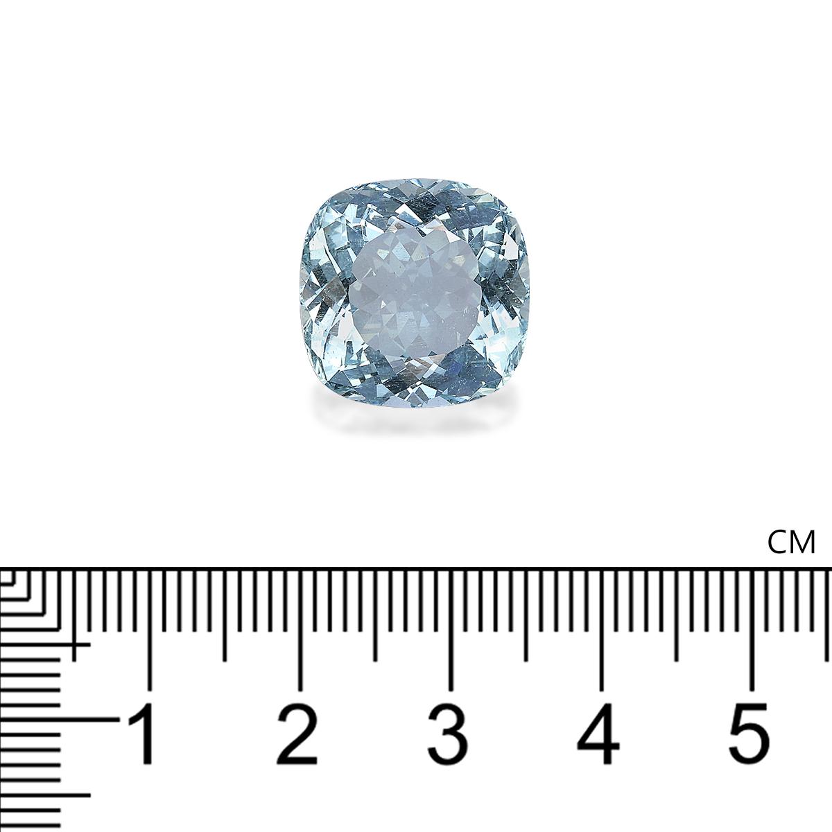 baby blue aquamarine, 13.3ct cushion cut — view 4