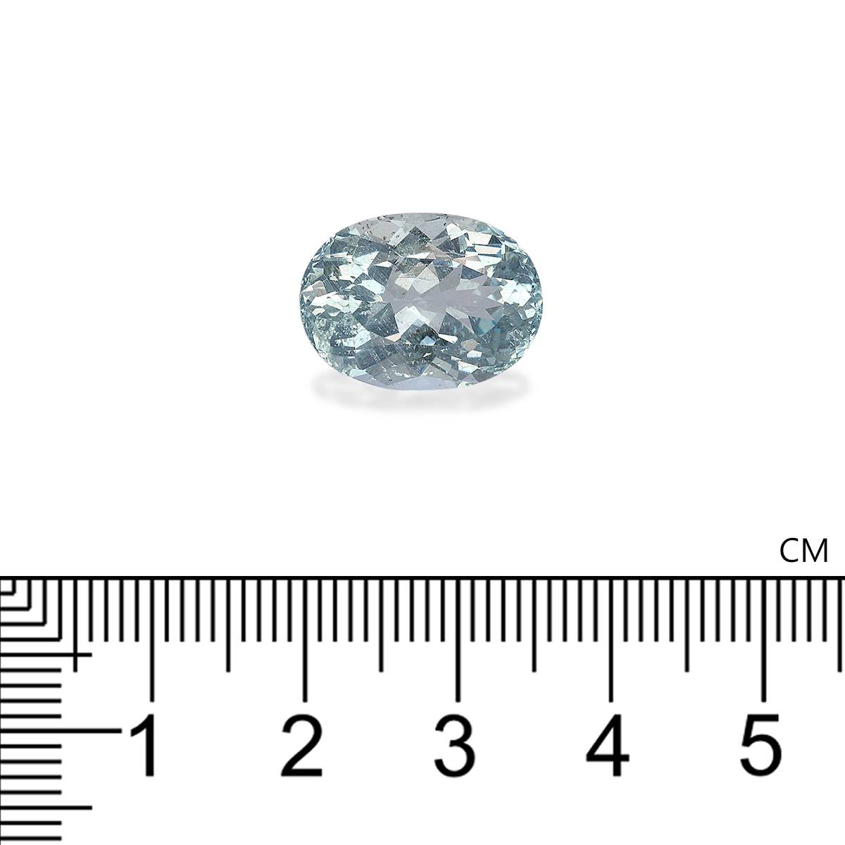 sky blue aquamarine, 9.25ct oval cut — view 4