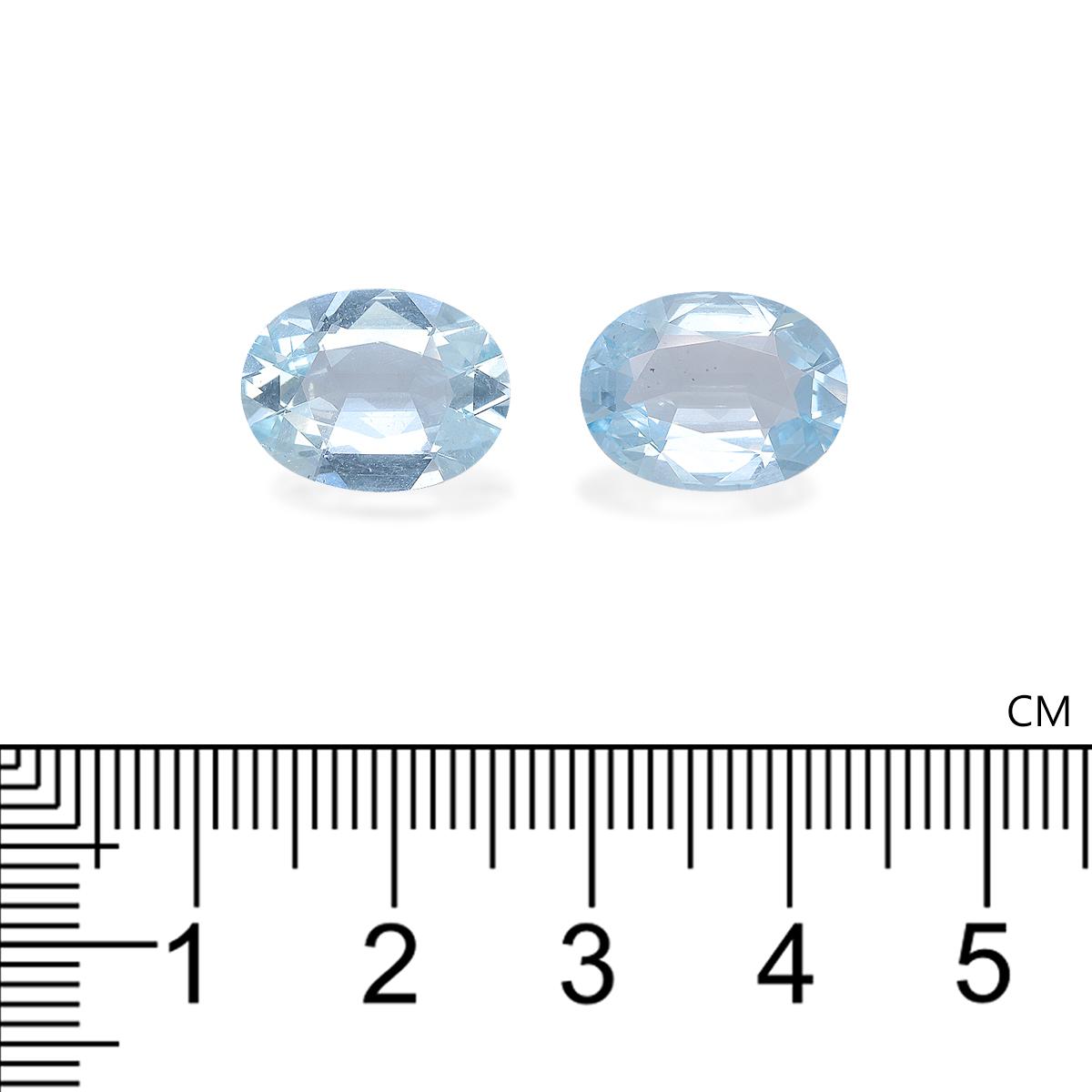 baby blue aquamarine, 7.95ct oval cut — view 4