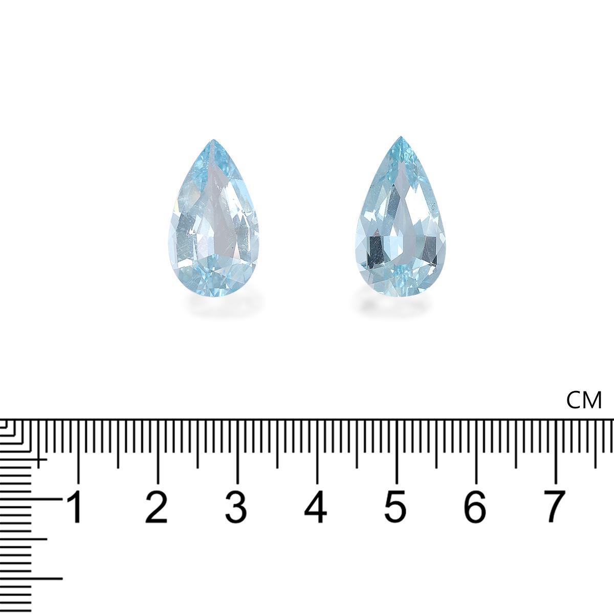 baby blue aquamarine, 16.89ct pear cut — view 4