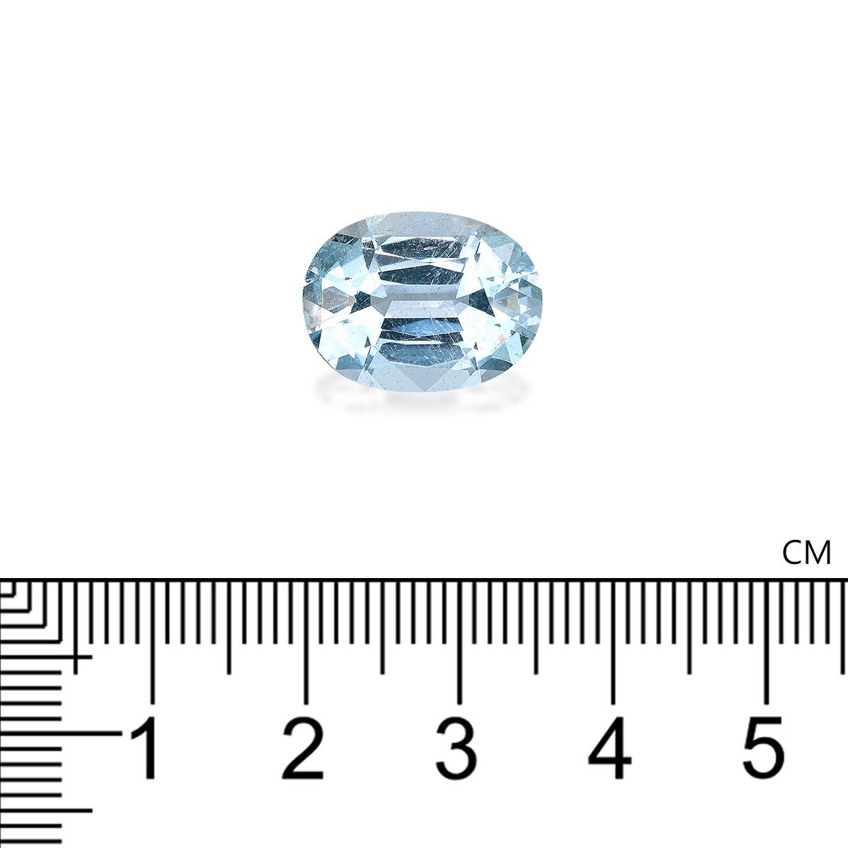 baby blue aquamarine, 8.79ct oval cut — view 4