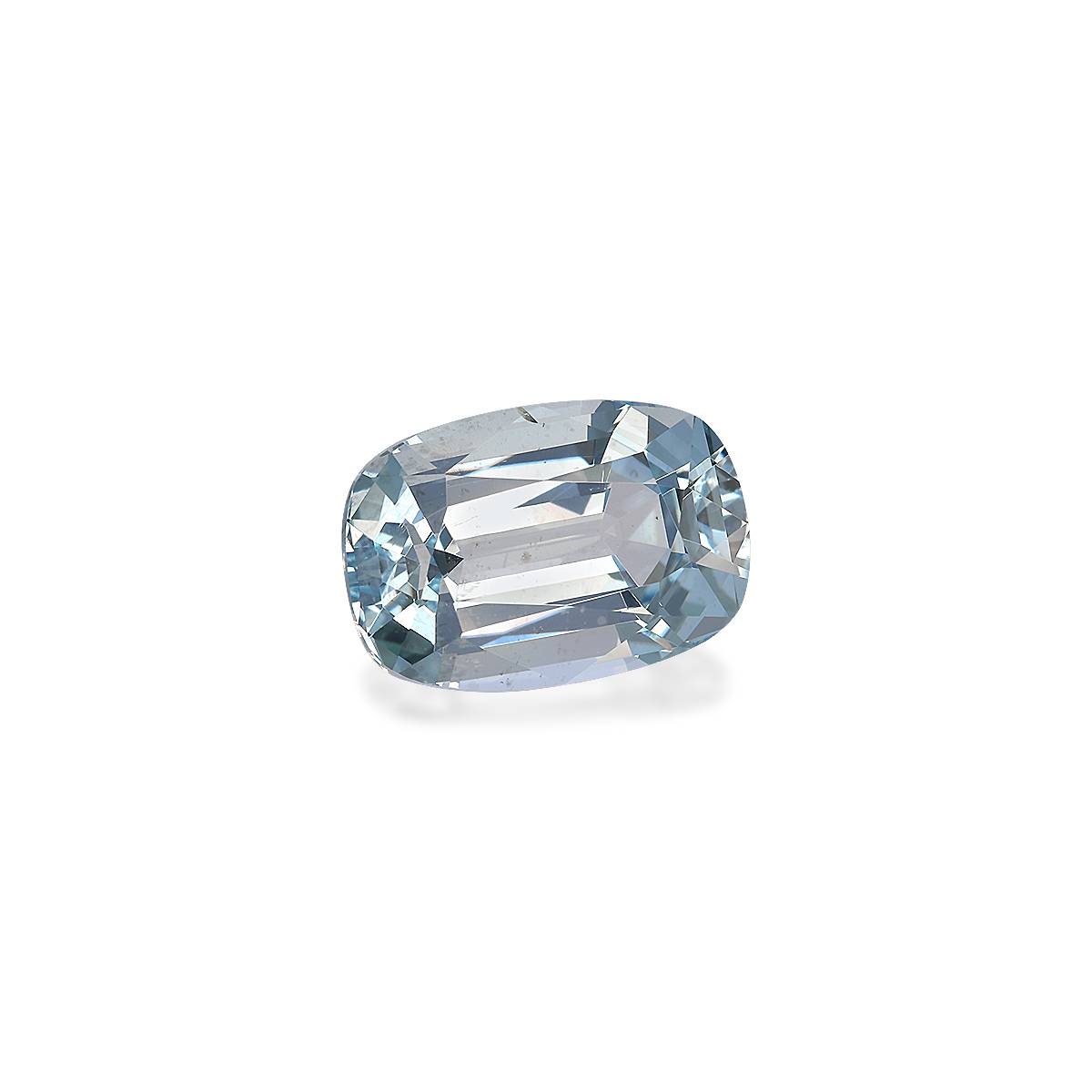baby blue aquamarine, 4.69ct cushion cut — view 3