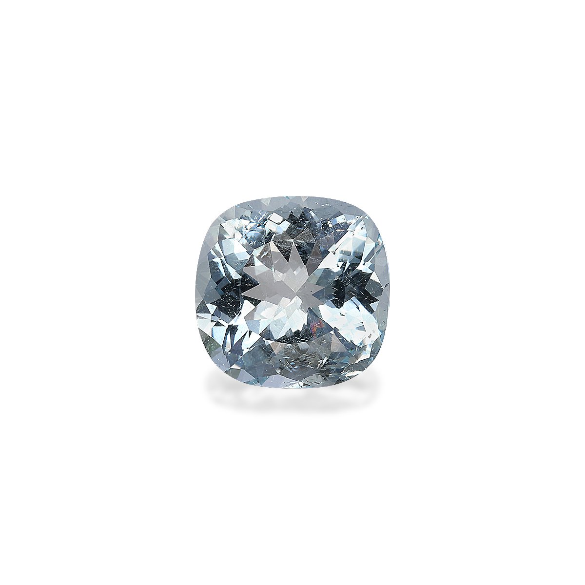 sky blue aquamarine, 6.71ct cushion cut — main view