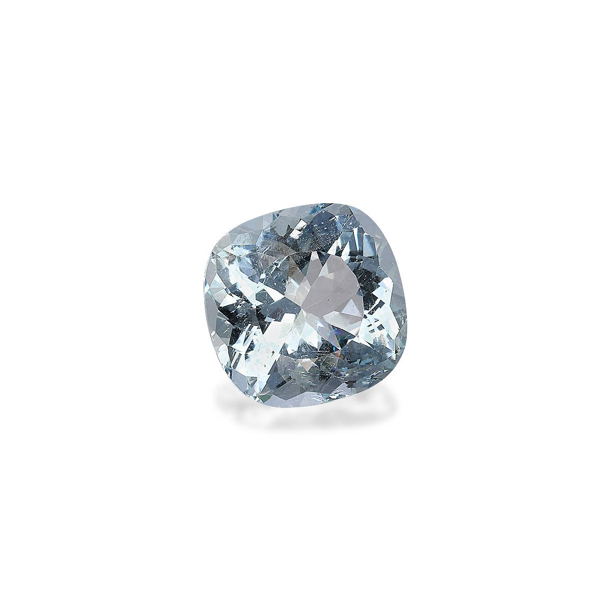 sky blue aquamarine, 6.71ct cushion cut — view 3