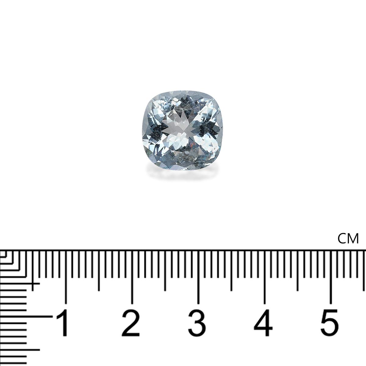 sky blue aquamarine, 6.71ct cushion cut — view 4