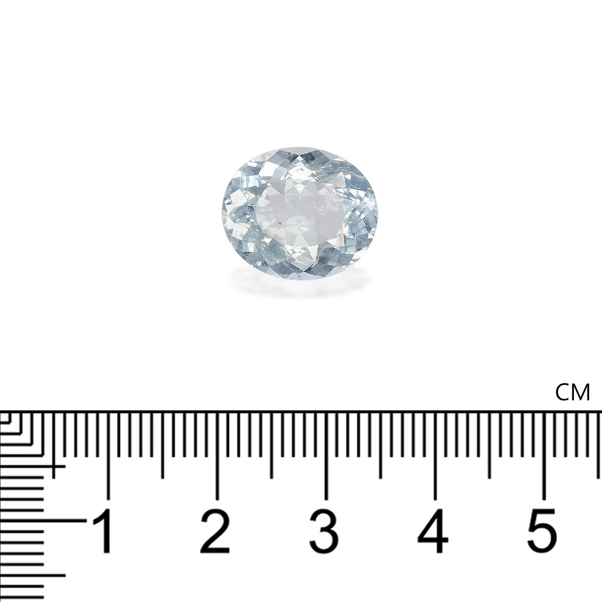 sky blue aquamarine, 6.83ct oval cut — view 4