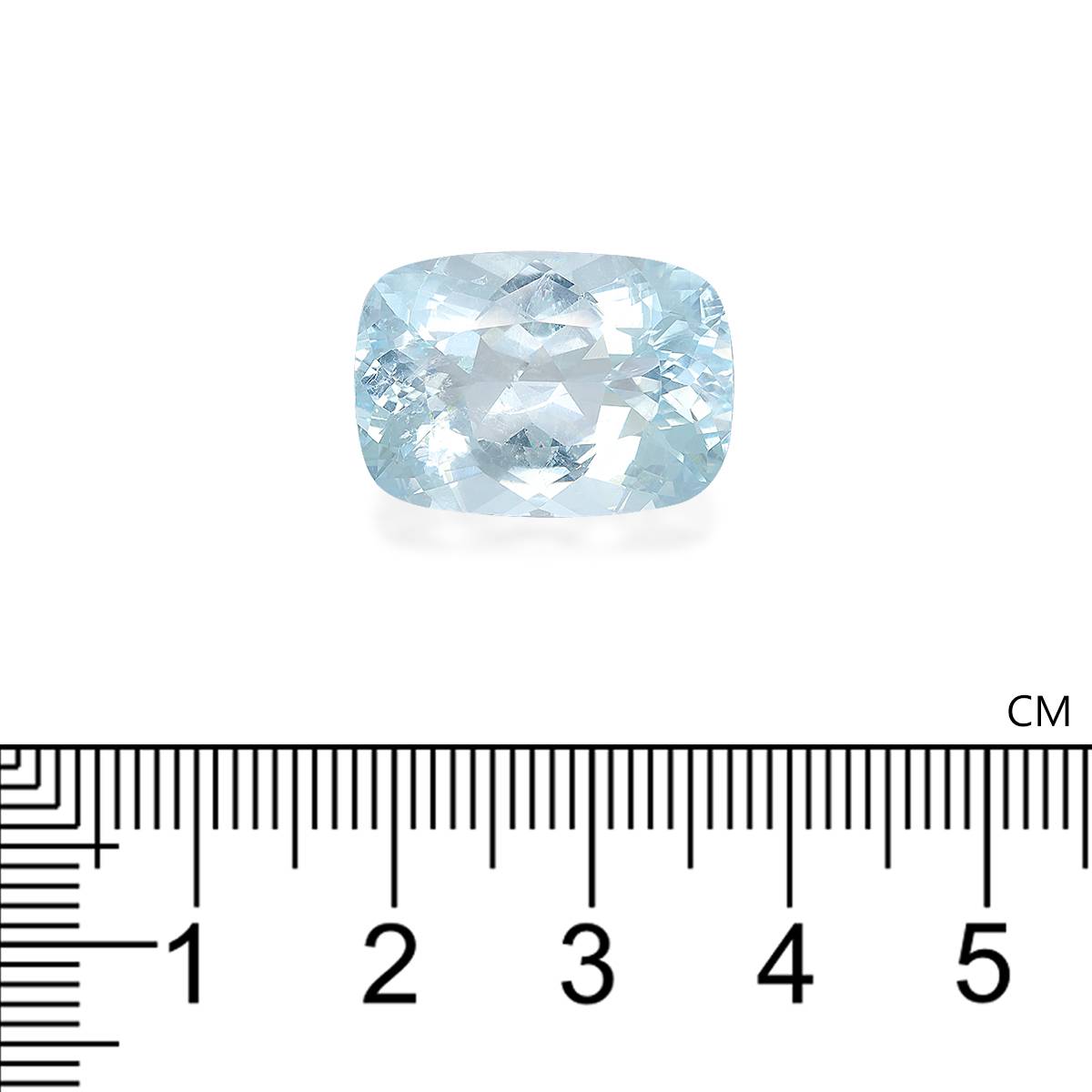 baby blue aquamarine, 14.7ct cushion cut — view 4