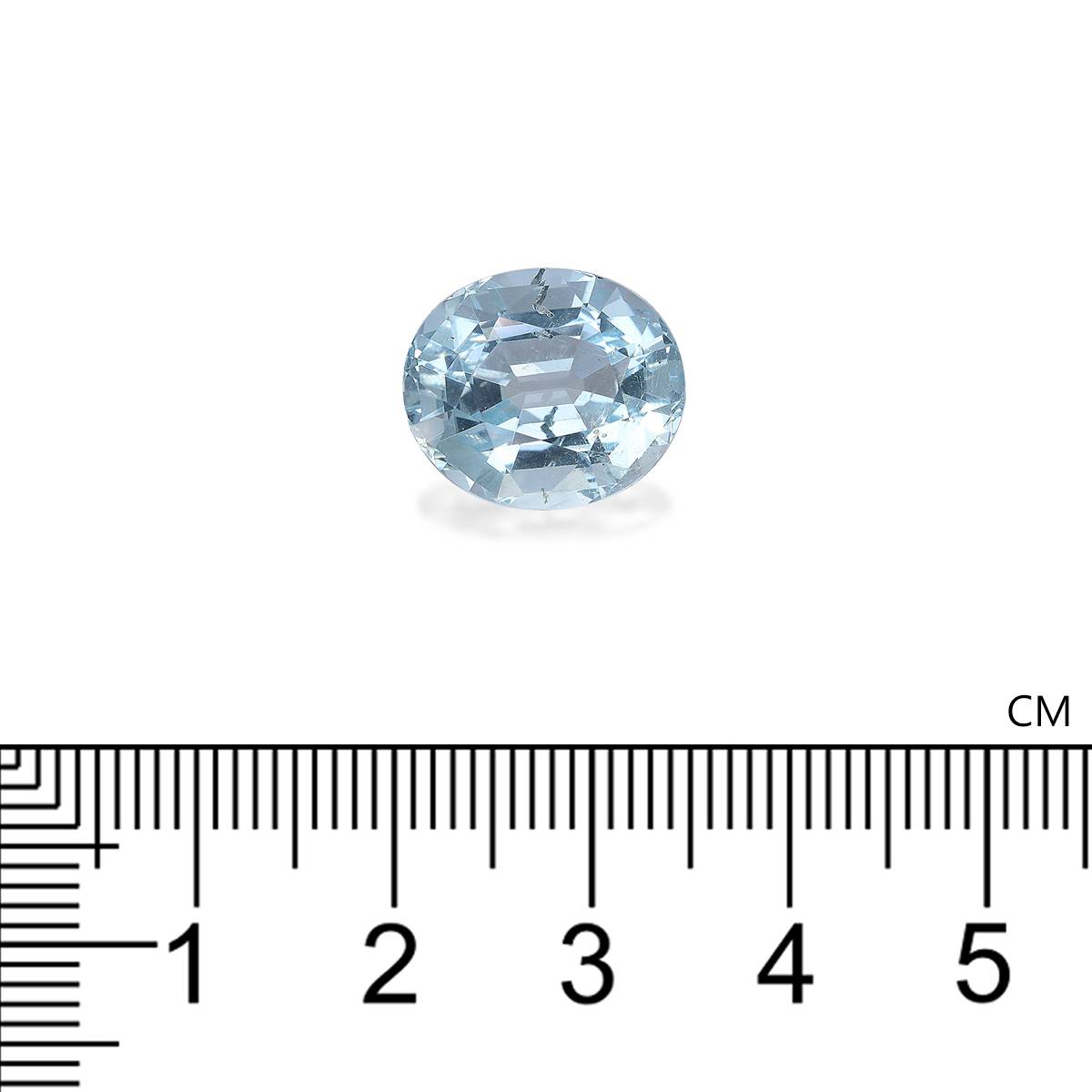 baby blue aquamarine, 8.85ct oval cut — view 4