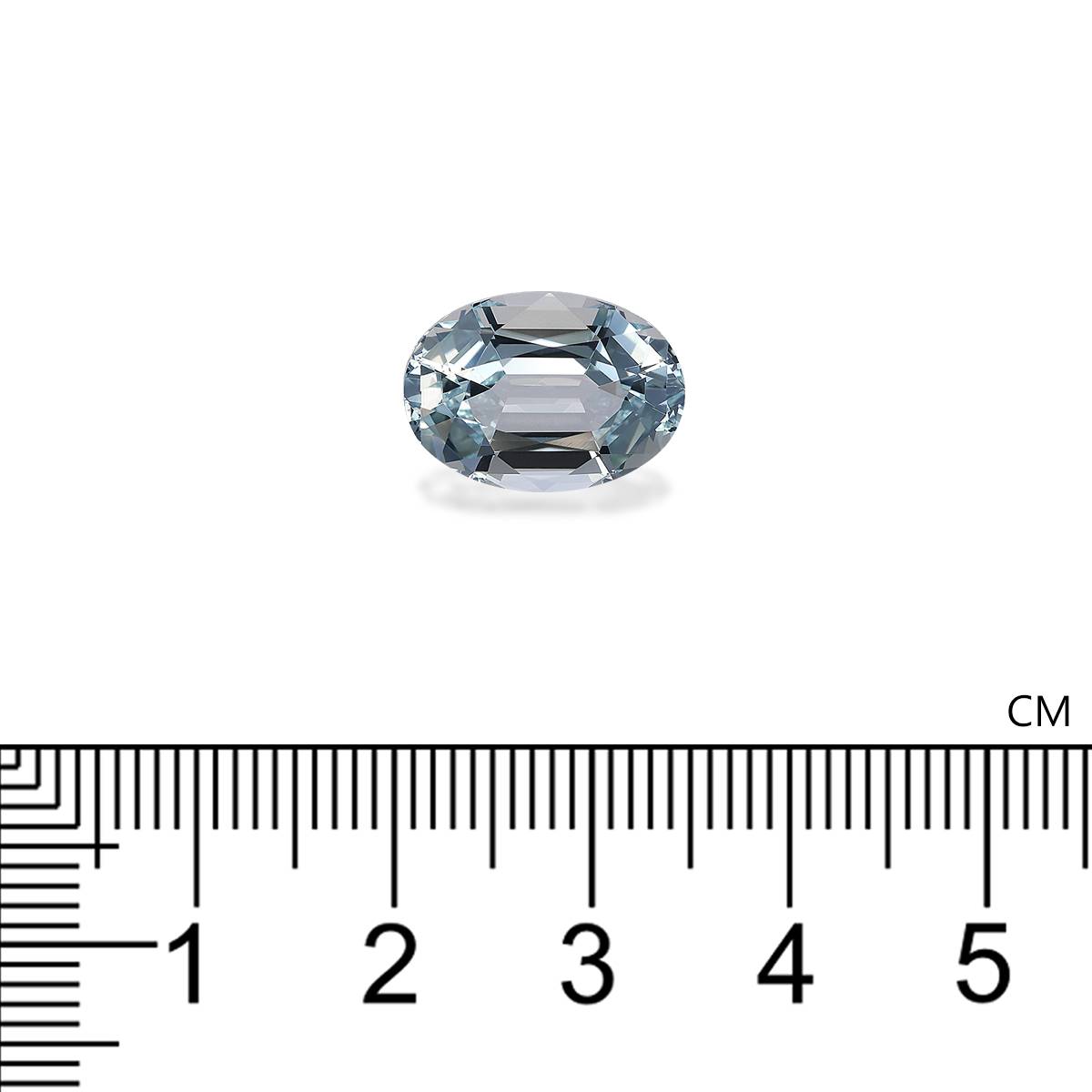 sky blue aquamarine, 6.57ct oval cut — view 4