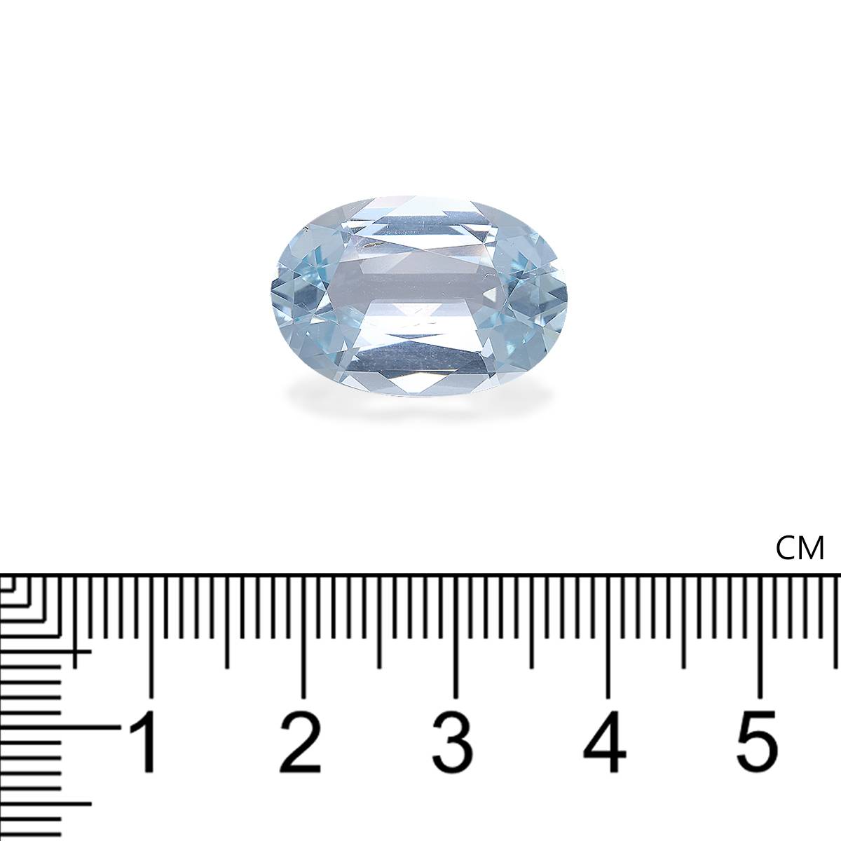 baby blue aquamarine, 12.48ct oval cut — view 4