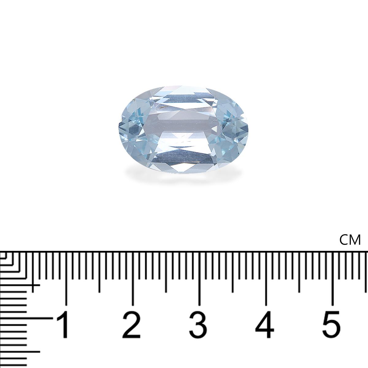 baby blue aquamarine, 12.48ct oval cut — view 4