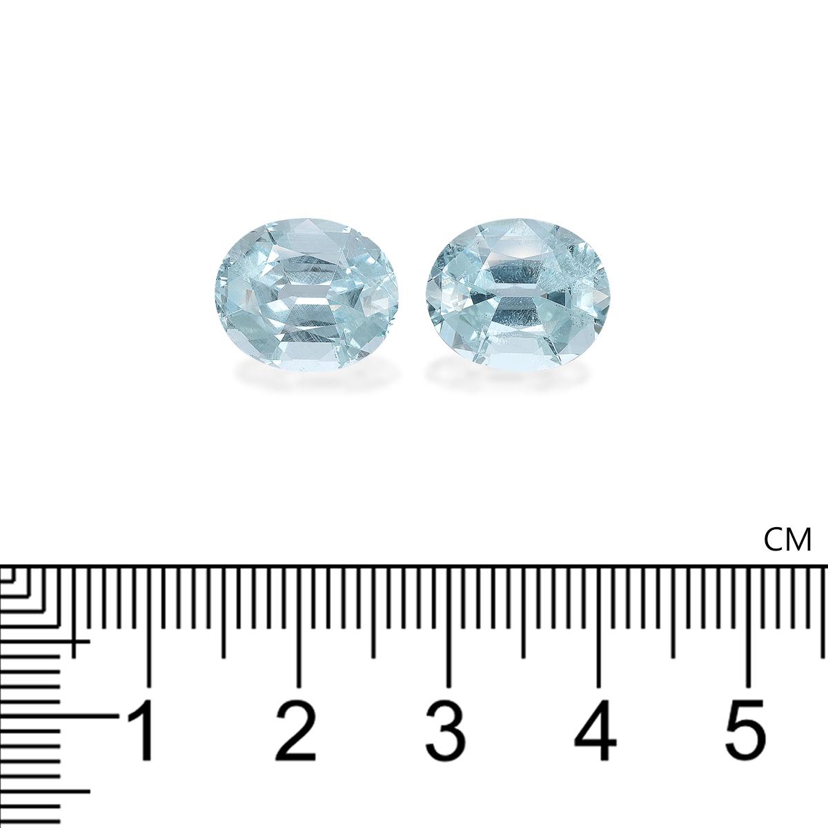 sky blue aquamarine, 9.87ct oval cut — view 4