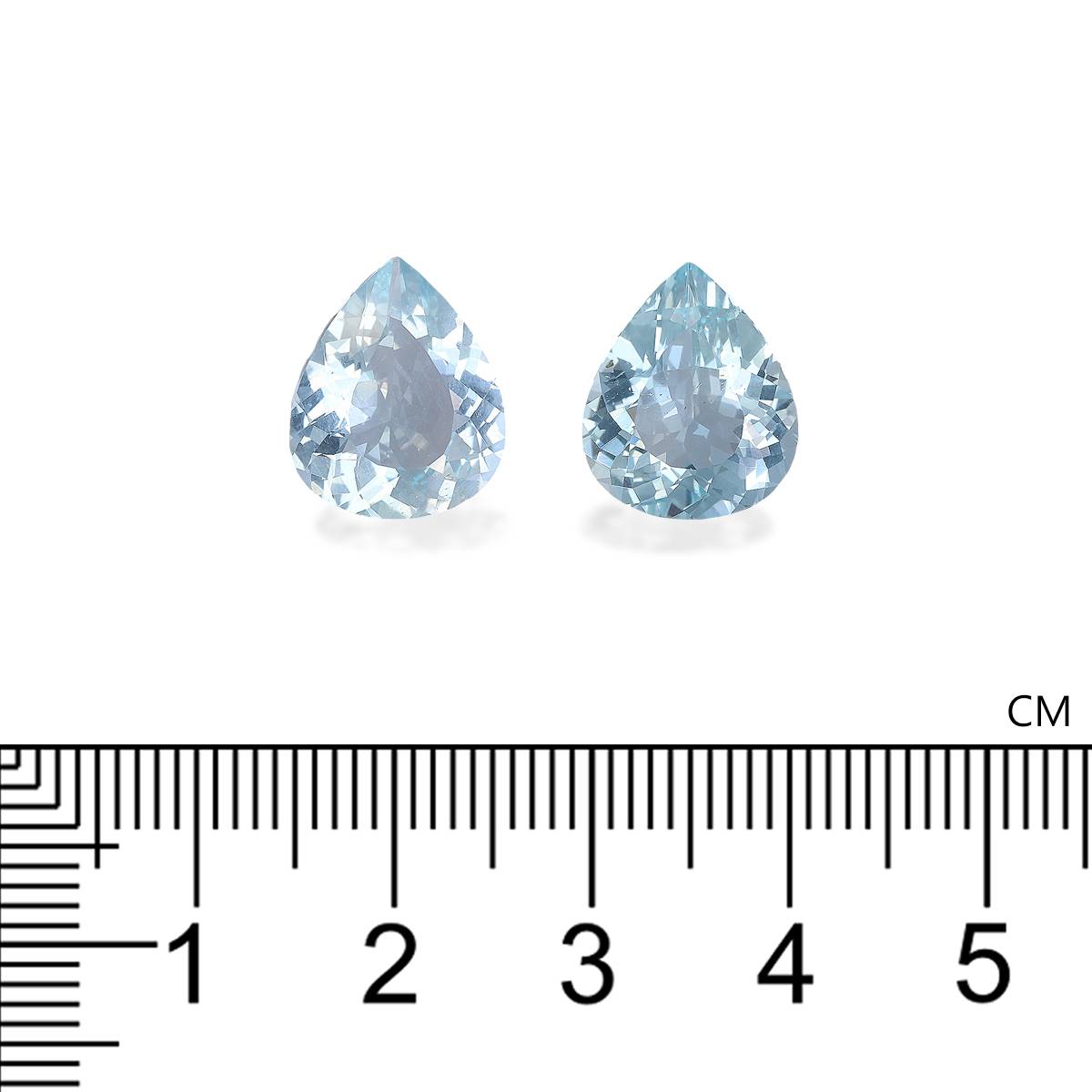 sky blue aquamarine, 7.03ct pear cut — view 4