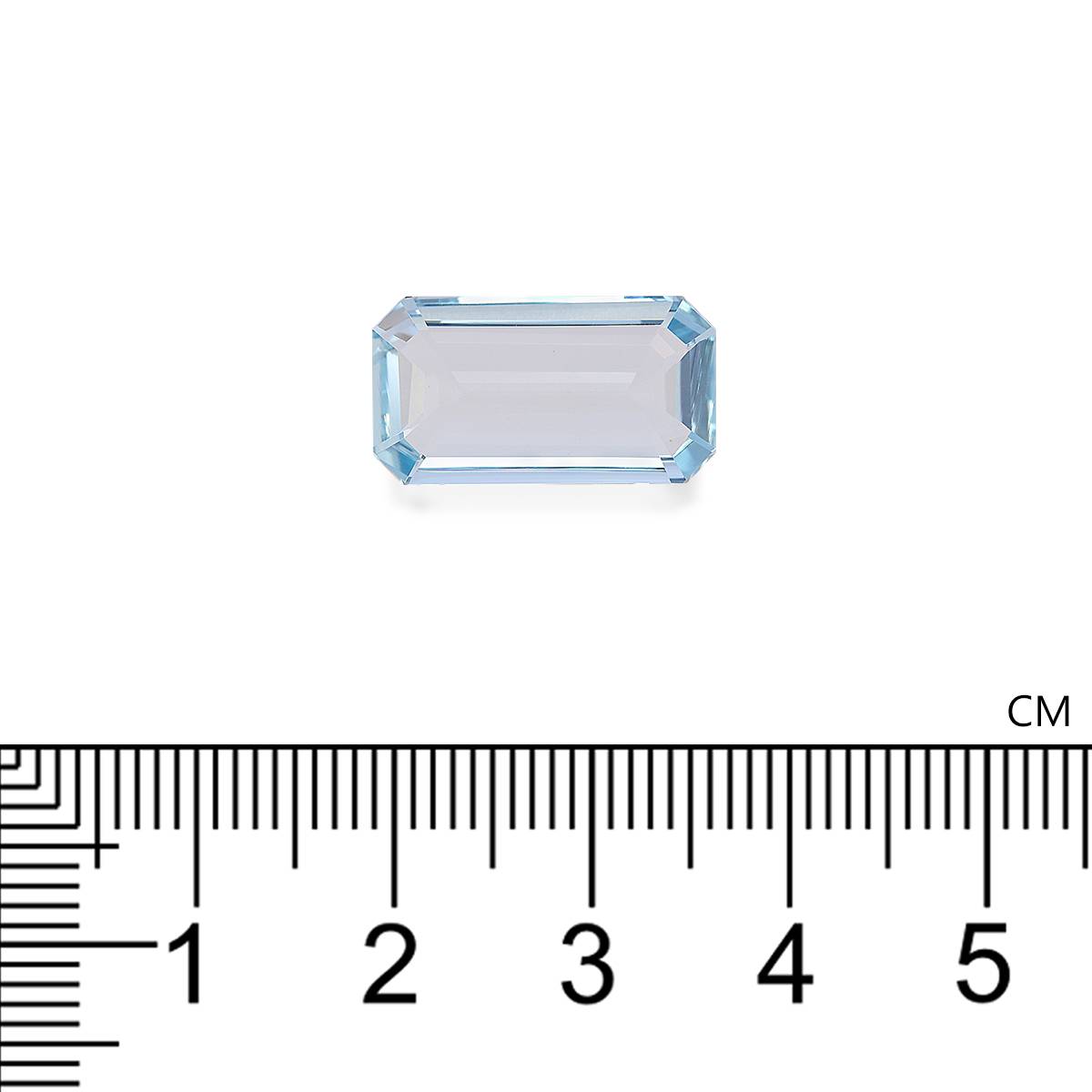 baby blue aquamarine, 6.17ct rectangular cut — view 4