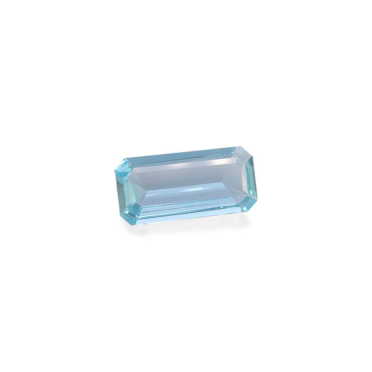 teal blue aquamarine, 15.92ct rectangular cut — view 3
