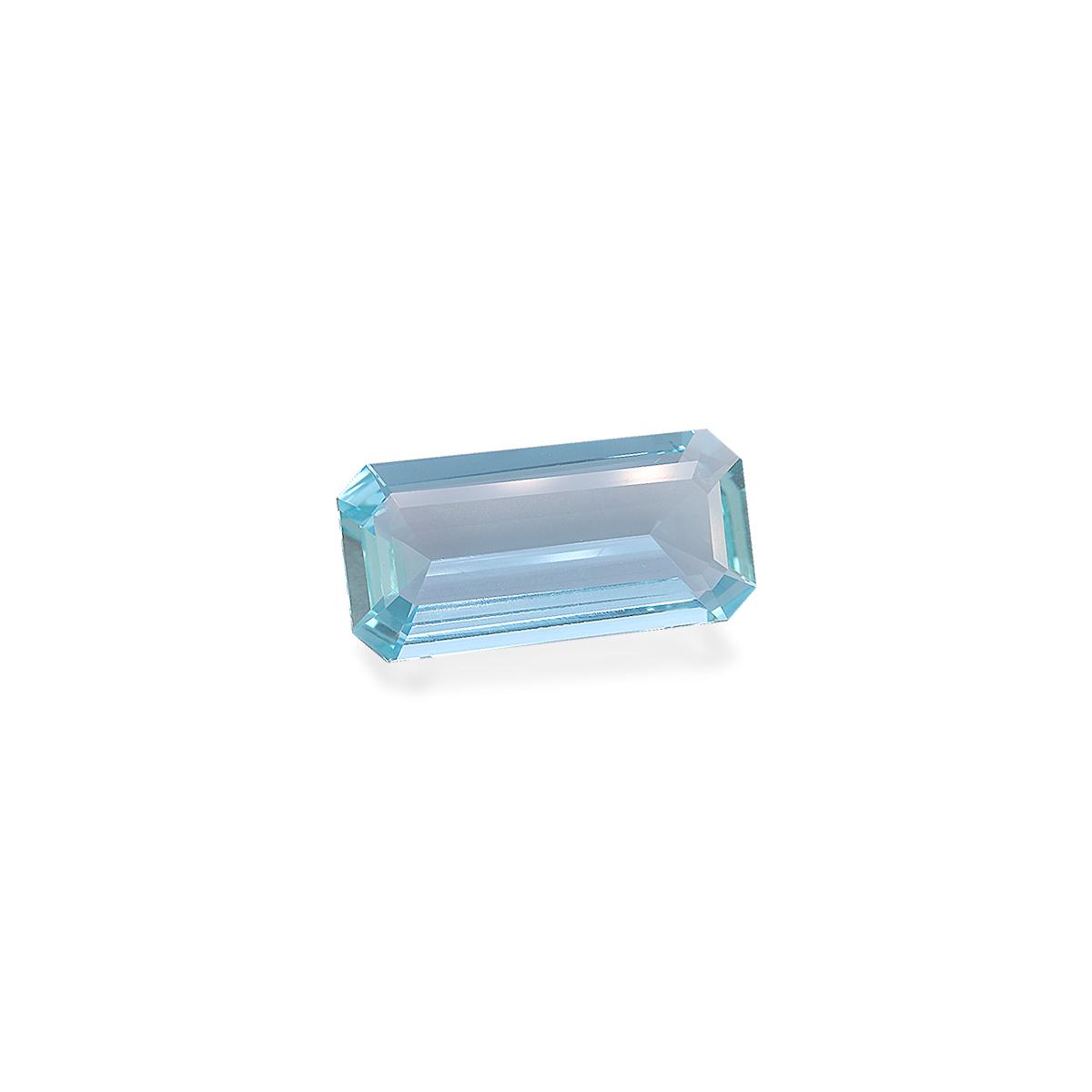 teal blue aquamarine, 15.92ct rectangular cut — view 3