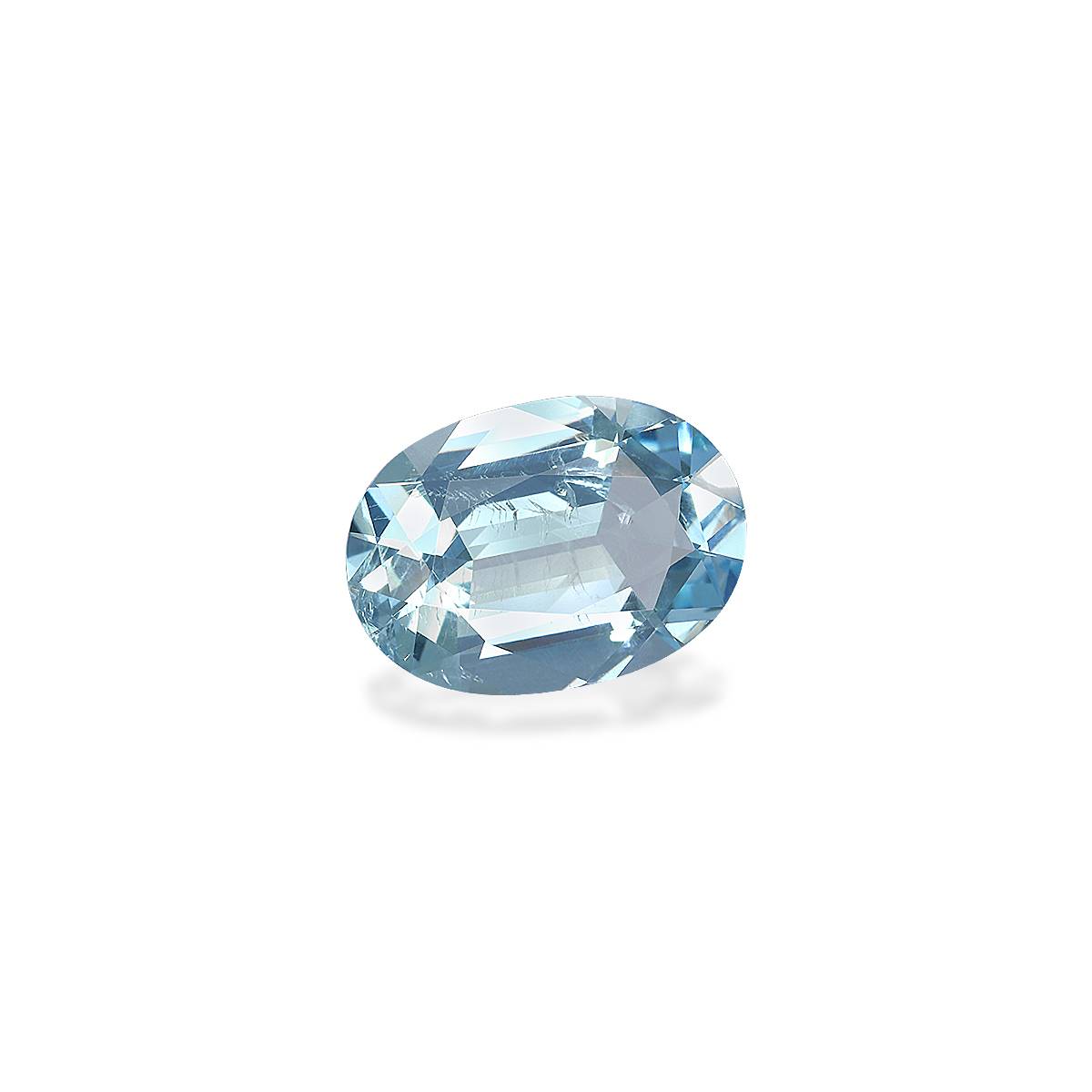 baby blue aquamarine, 9.58ct oval cut — view 3