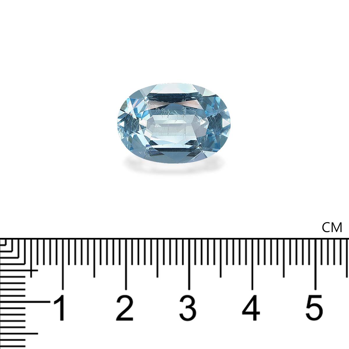baby blue aquamarine, 9.58ct oval cut — view 4