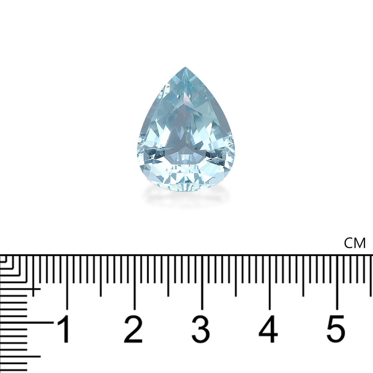 baby blue aquamarine, 12.4ct pear cut — view 4