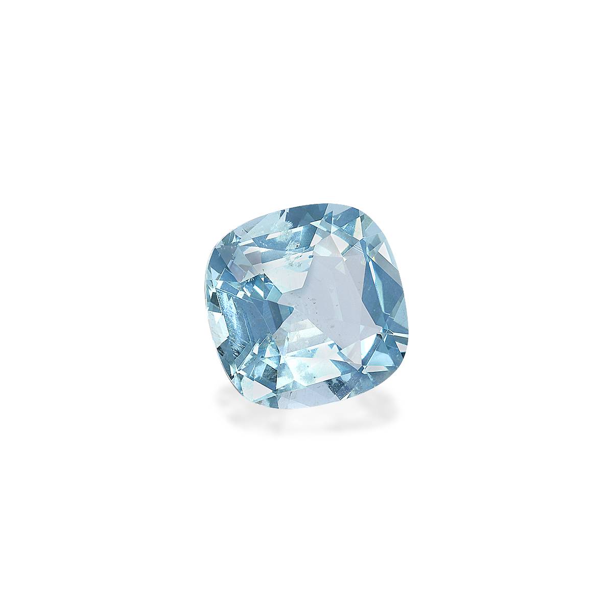 baby blue aquamarine, 4.54ct cushion cut — view 3