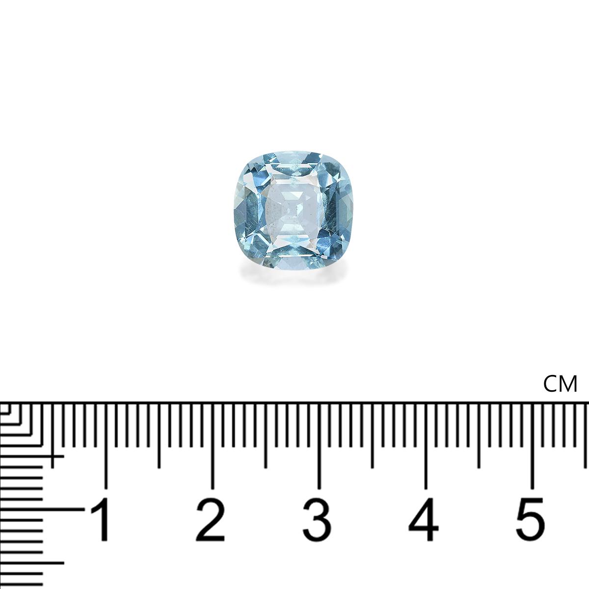 baby blue aquamarine, 4.54ct cushion cut — view 4