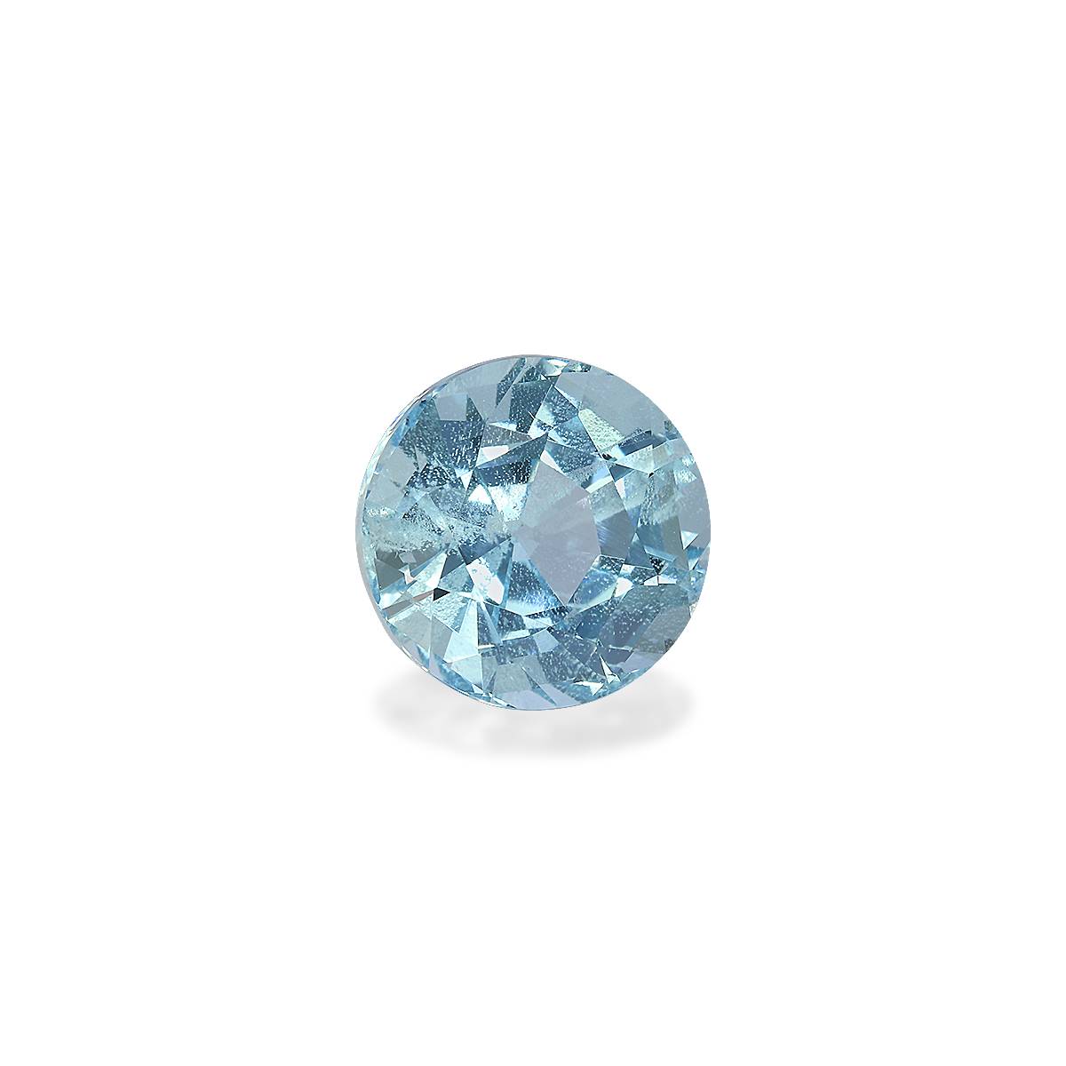 baby blue aquamarine, 4.15ct round cut — view 3
