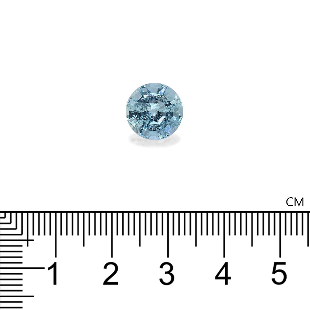 baby blue aquamarine, 4.15ct round cut — view 4
