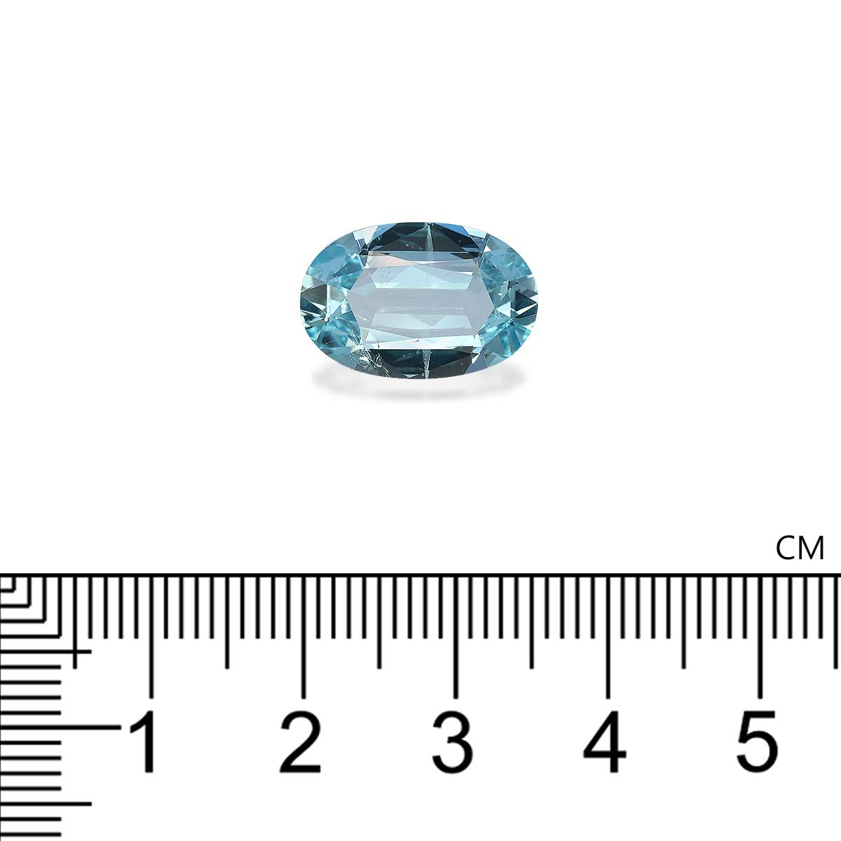 arctic blue aquamarine, 5.36ct oval cut — view 4