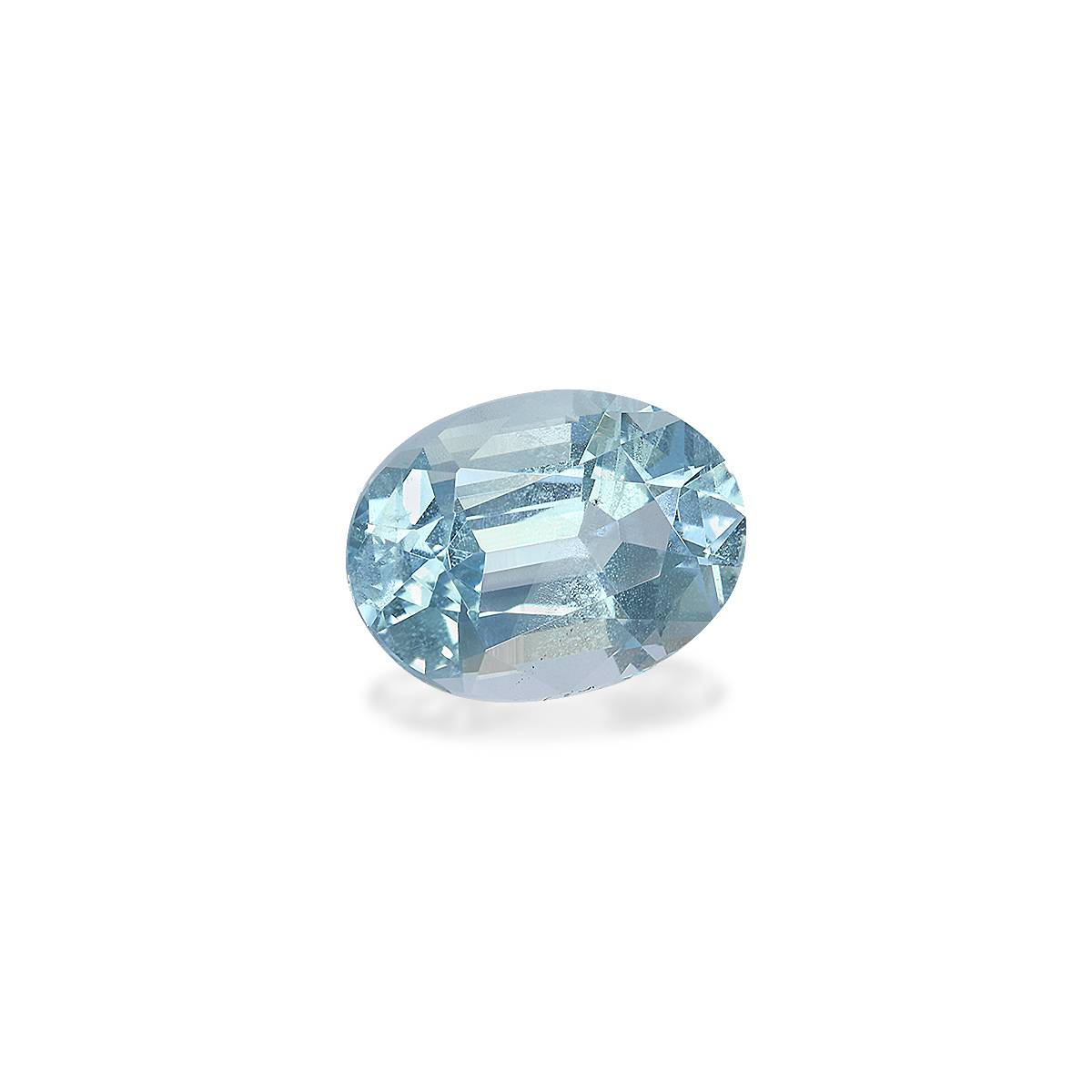baby blue aquamarine, 3.89ct oval cut — view 3