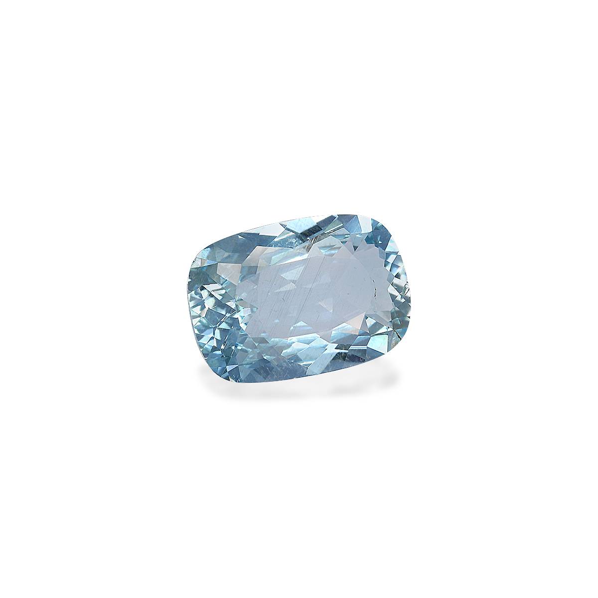 baby blue aquamarine, 3.89ct cushion cut — view 3