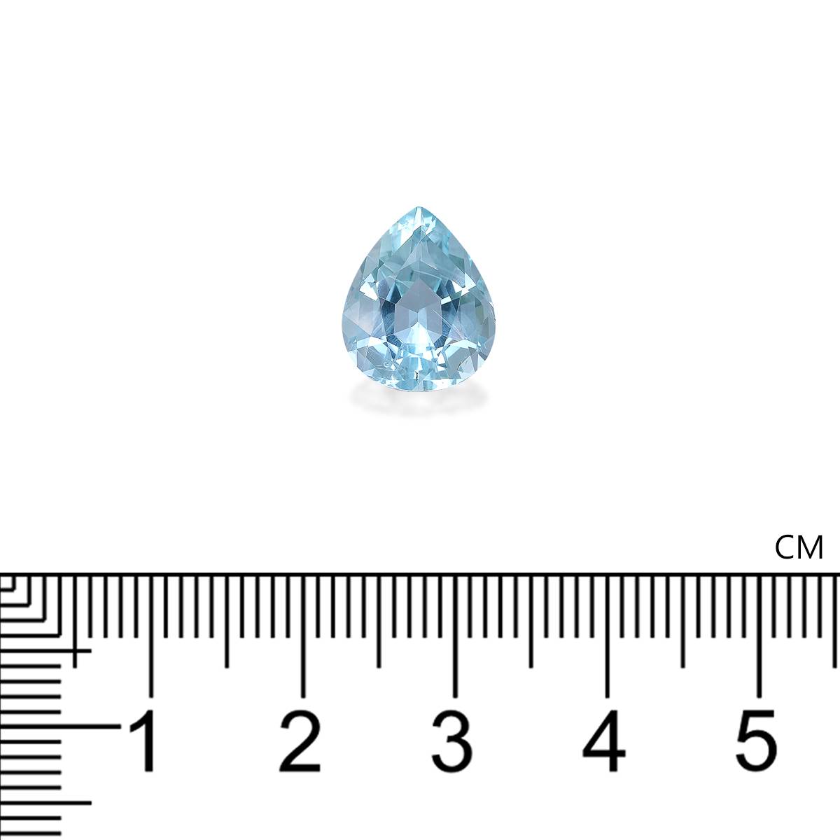 baby blue aquamarine, 3.93ct pear cut — view 4