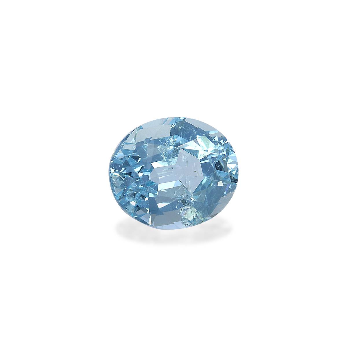 baby blue aquamarine, 3.25ct oval cut — view 3