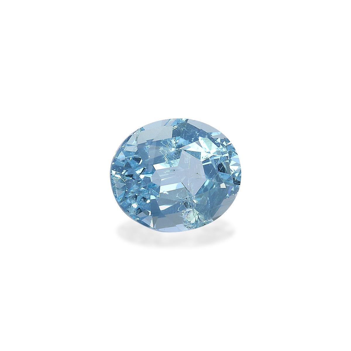 baby blue aquamarine, 3.25ct oval cut — view 3
