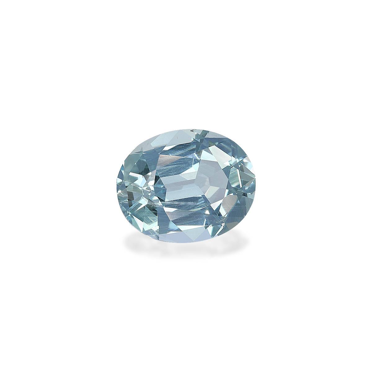 baby blue aquamarine, 3.98ct oval cut — view 3