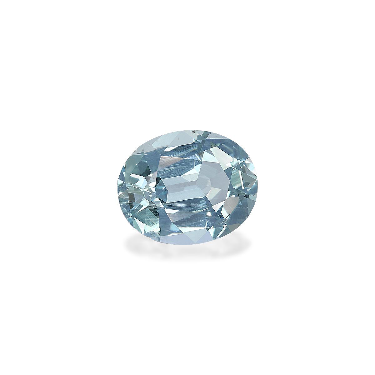 baby blue aquamarine, 3.98ct oval cut — view 3